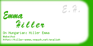 emma hiller business card